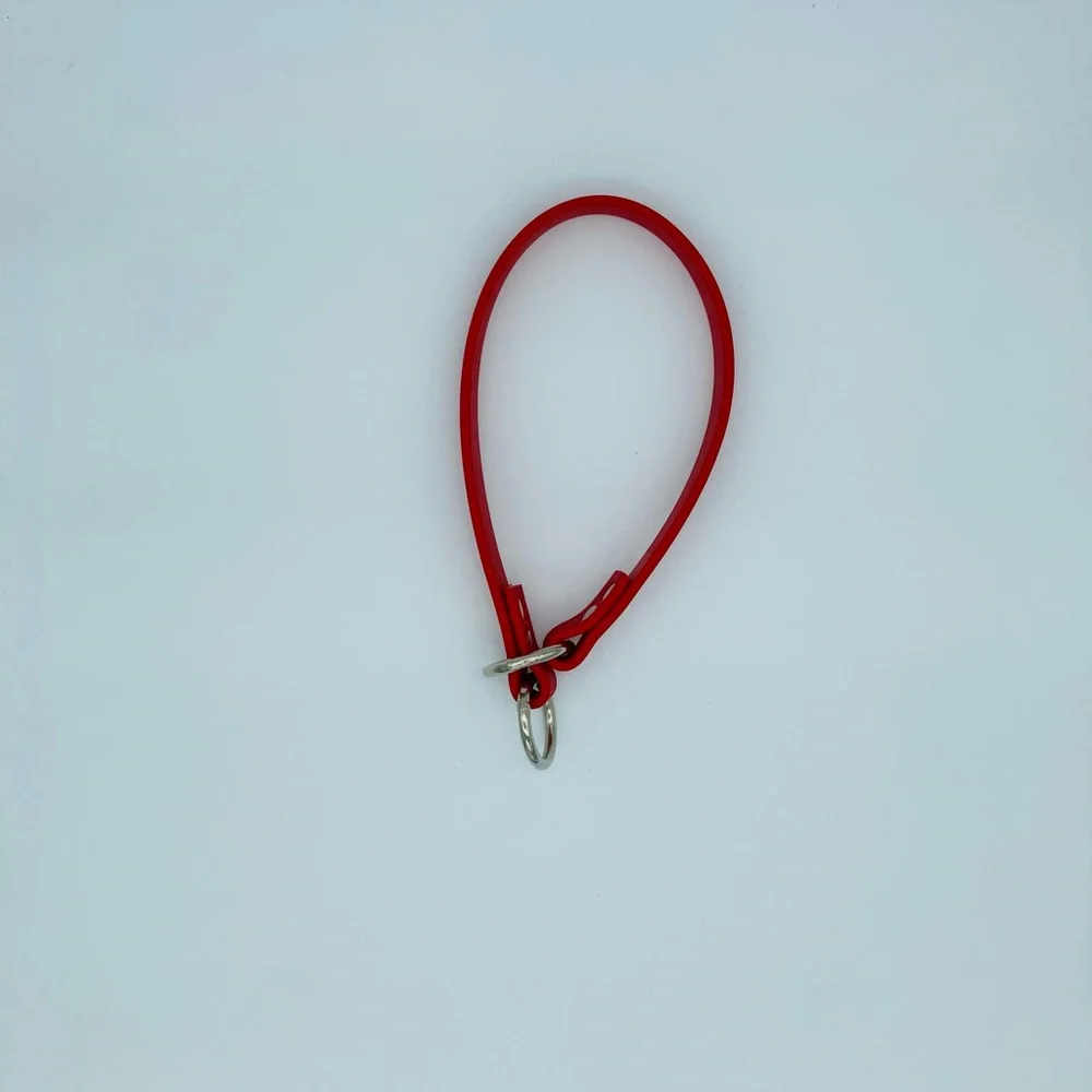 New dog collar red BioThane